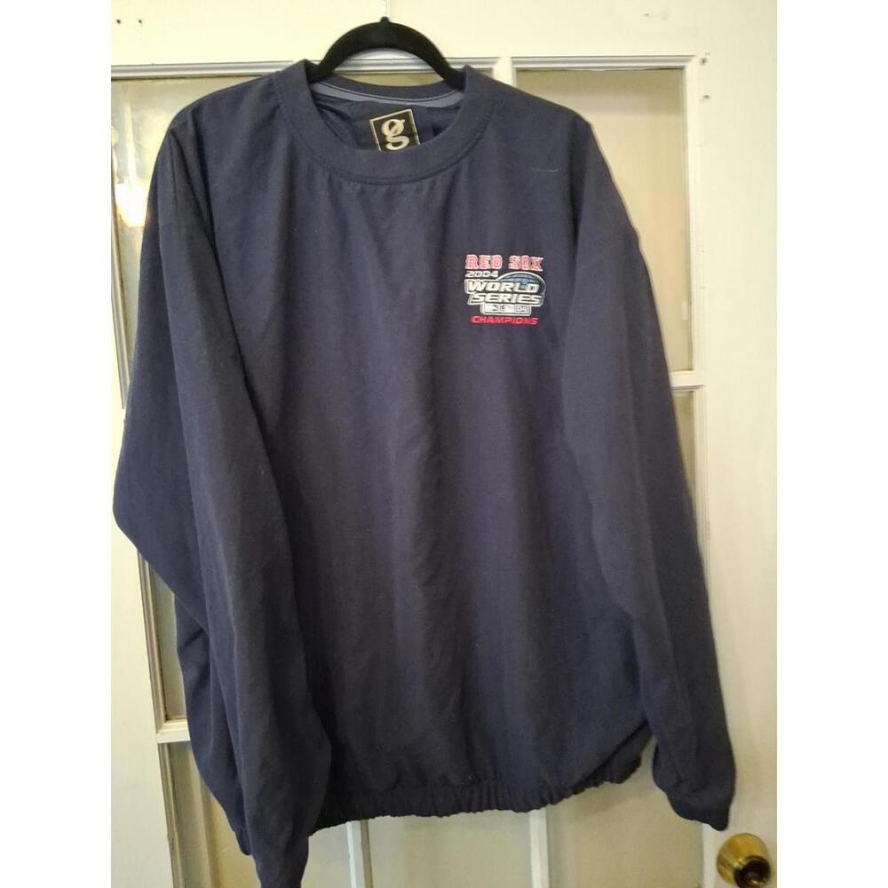 Vintage Boston Red Sox 2004 World Series Champion Pullover Jacket Blue Xl K1